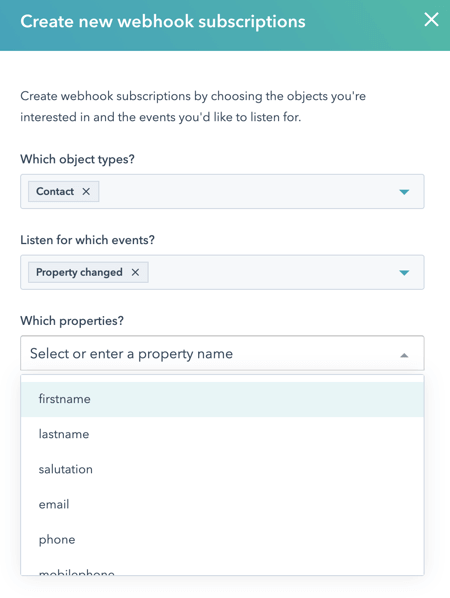 HubSpot create subscription properties